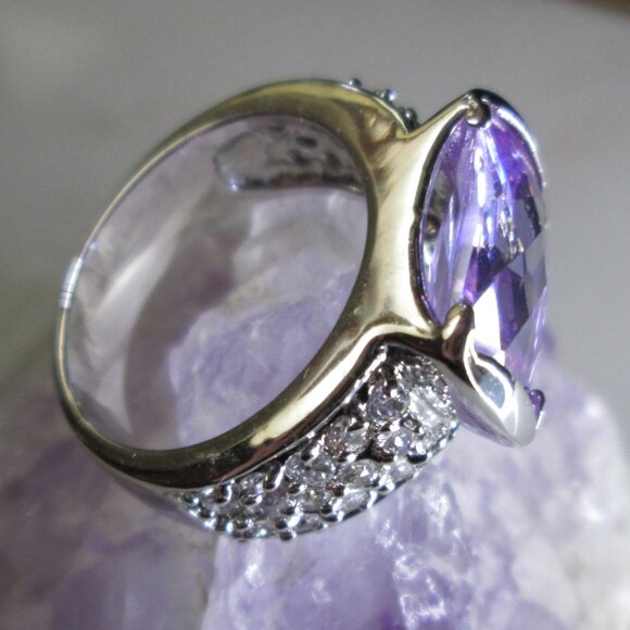 Lilac Ice CZ Fashion Ring - Picture 2 of 8